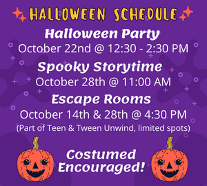Halloween Schedule